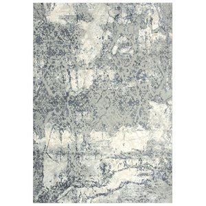Alora Decor Glamour 3'11&quot x 5'6&quot Cream/Gray/Rust/Blue Power-Loomed Area Rug