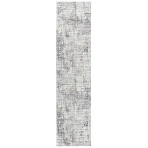 Alora Decor Glamour 2'7&quot x 9'6&quot Cream/Gray/Rust/Blue Power-Loomed Area Rug