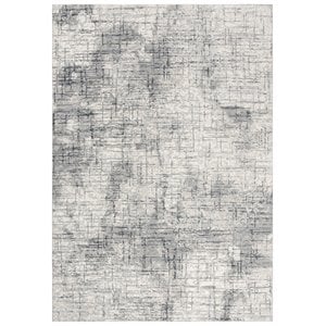 Alora Decor Glamour 7'10&quotx9'10&quot Cream/Gray/Rust/Blue Power-Loomed Area Rug