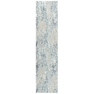 Alora Decor Glamour 2'7&quot x 9'6&quot Cream/Gray/Rust/Blue Power-Loomed Area Rug