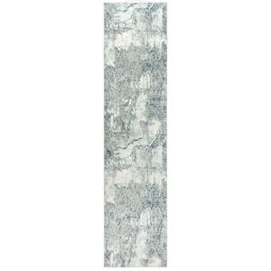 Alora Decor Glamour 2'7&quot x 9'6&quot Cream/Gray/Rust/Blue Power-Loomed Area Rug