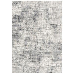 Alora Decor Glamour 5'3&quotx7'6&quot Cream/Gray/Rust/Blue Power-Loomed Area Rug