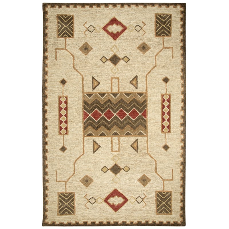 Alora Decor Durango 8' x 11' Southwest/Tribal Gold/Multi Hand-Tufted Area Rug