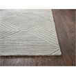 Alora Decor Geneva 5' x 8' Solid Gray/Ivory Hand-Tufted Area Rug