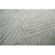 Alora Decor Geneva 5' x 8' Solid Gray/Ivory Hand-Tufted Area Rug