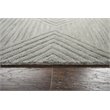 Alora Decor Geneva 5' x 8' Solid Gray/Ivory Hand-Tufted Area Rug