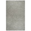 Alora Decor Geneva 5' x 8' Solid Gray/Ivory Hand-Tufted Area Rug