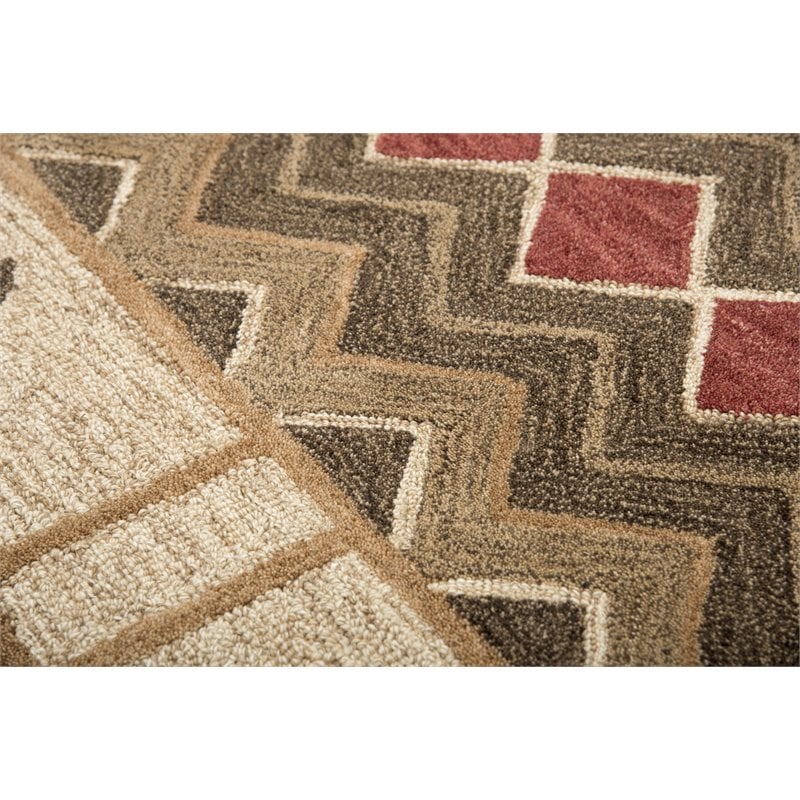 Alora Decor Durango 5' x 8' Southwest/Tribal Gold/Multi Hand-Tufted Area Rug