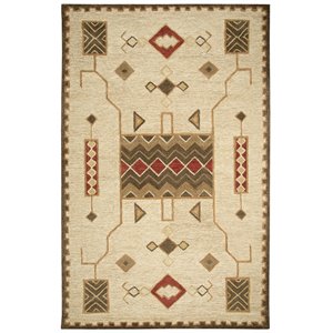 Alora Decor Durango 5' x 8' Southwest/Tribal Gold/Multi Hand-Tufted Area Rug
