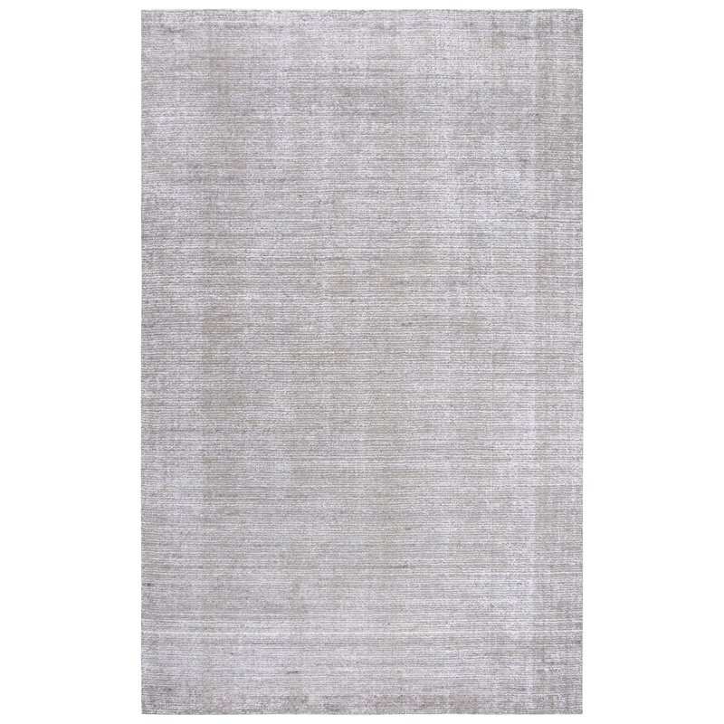 Alora Decor Demure 9' x 12' Solid Gray/Gray Hand-Loomed Area Rug