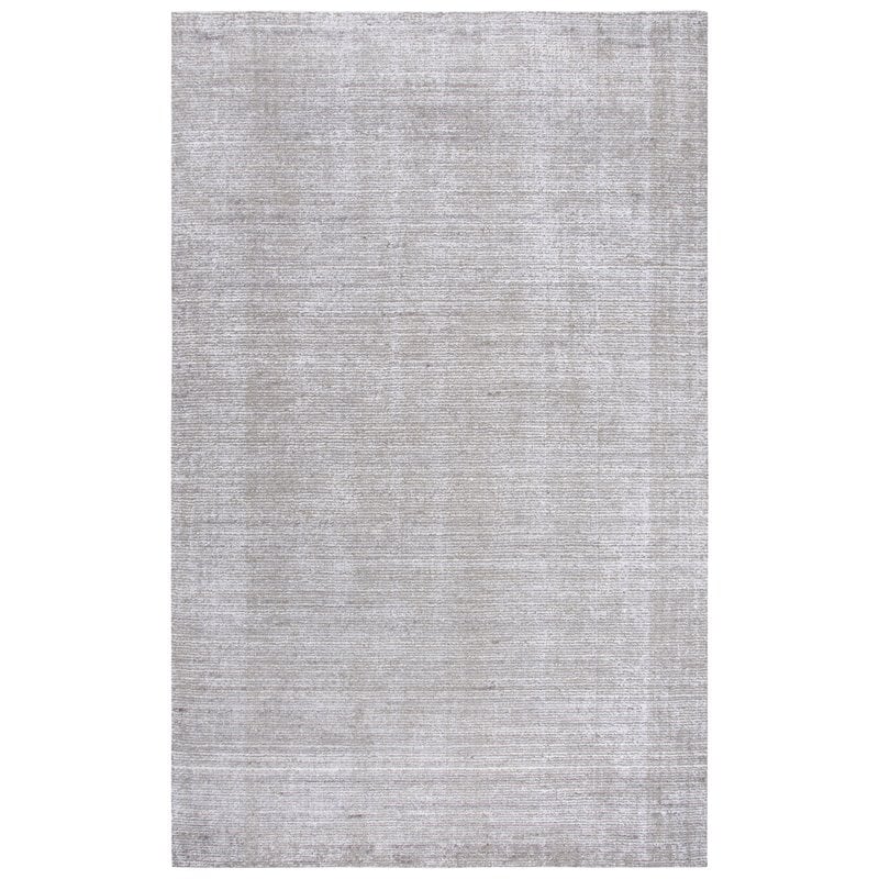 Alora Decor Demure 5' x 8' Solid Gray/Gray Hand-Loomed Area Rug