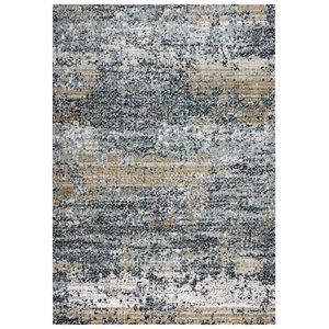 Alora Decor Elect 5'2&quot x 7'9&quot Lt. Gray/Blue/Brown Power-Loomed/Hybrid Area Rug