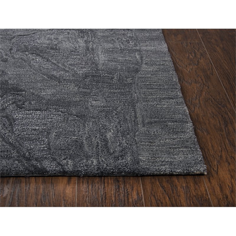 Alora Decor Emerson 5' x 8' Abstract Dk.Grey/Gray/Rust/Blue Hand-Tufted Area Rug