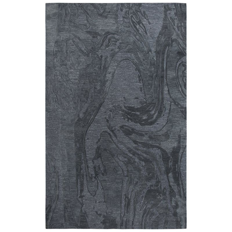 Alora Decor Emerson 5' x 8' Abstract Dk.Grey/Gray/Rust/Blue Hand-Tufted Area Rug