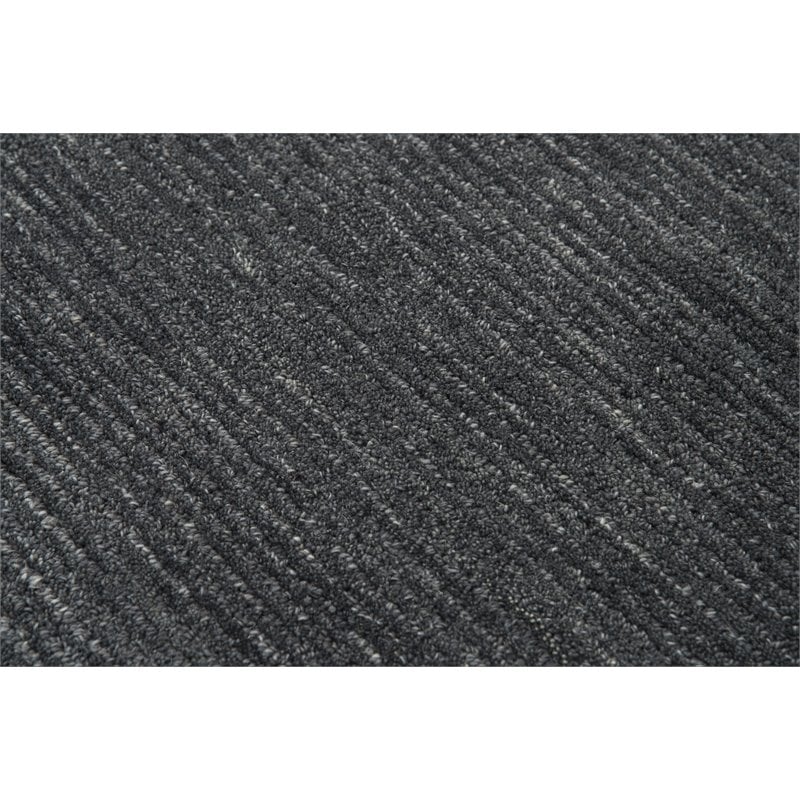 Alora Decor Emerson 5' x 8' Solid Dk. Grey/Gray/Rust/Blue Hand-Tufted Area Rug