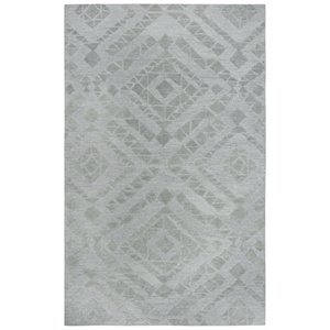 Alora Decor Emerson 8' x 10' Diamond Grey/Gray/Rust/Blue Hand-Tufted Area Rug