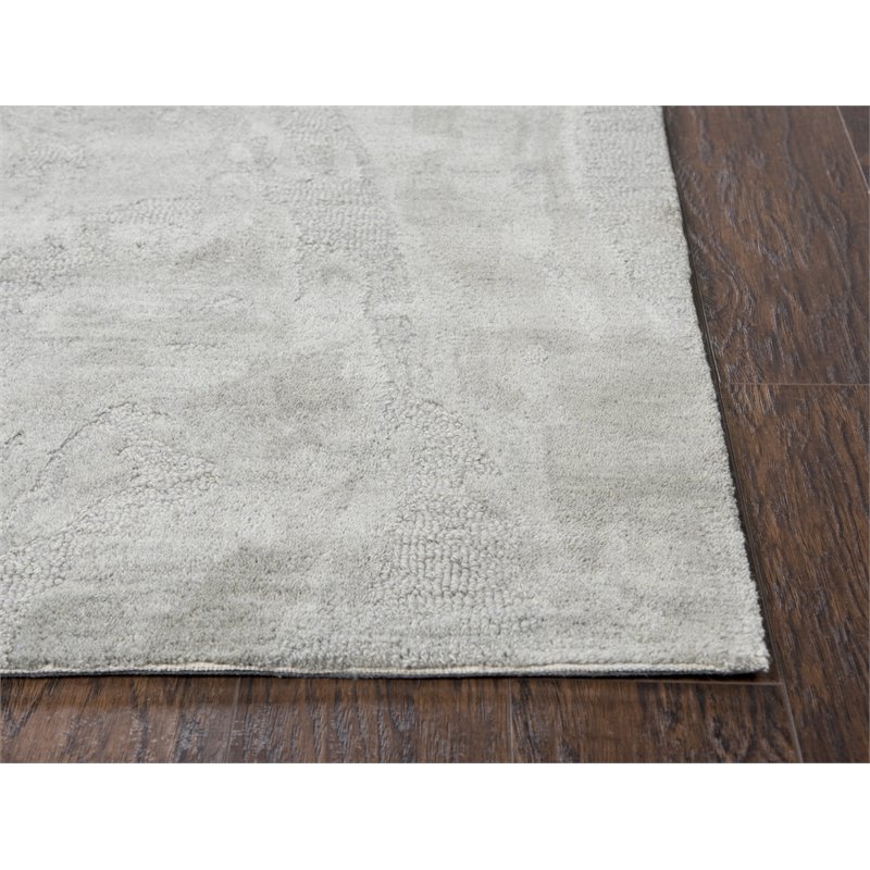 Alora Decor Emerson 5' x 8' Abstract Grey/Gray/Rust/Blue Hand-Tufted Area Rug