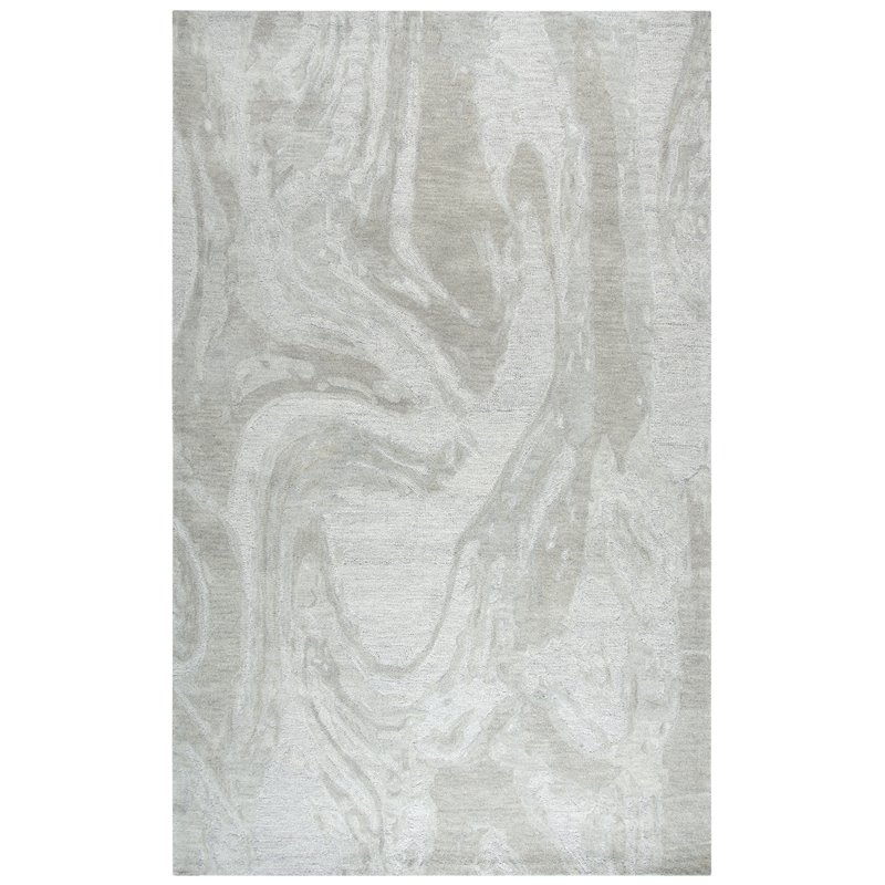 Alora Decor Emerson 5' x 8' Abstract Grey/Gray/Rust/Blue Hand-Tufted Area Rug