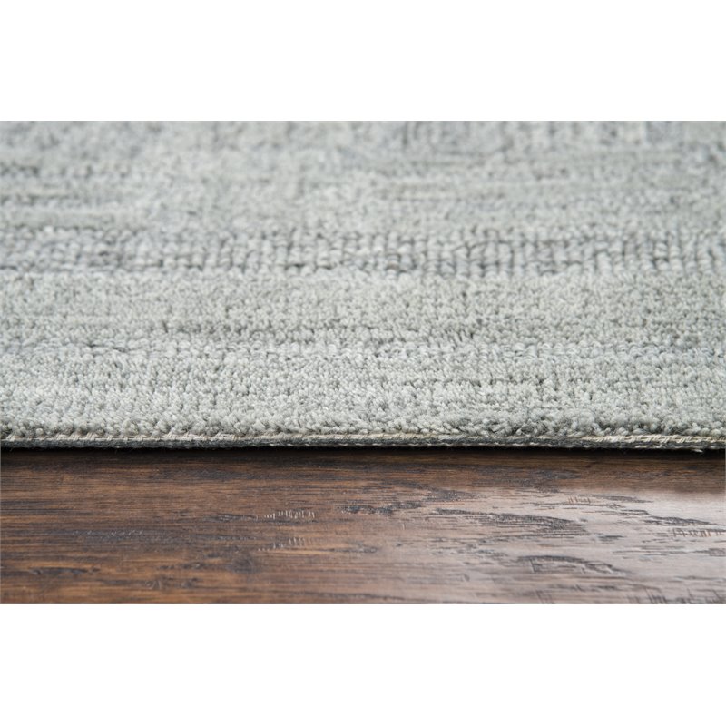 Alora Decor Emerson 8' x 10' Squares Grey/Gray/Rust/Blue Hand-Tufted Area Rug