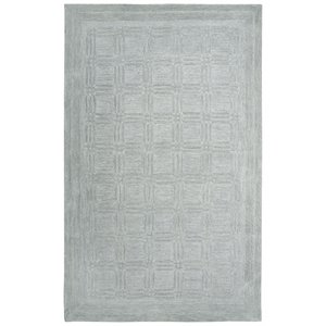 Alora Decor Emerson 5' x 8' Squares Grey/Gray/Rust/Blue Hand-Tufted Area Rug