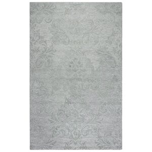 Alora Decor Emerson 5' x 8' Damask Grey/Gray/Rust/Blue Hand-Tufted Area Rug