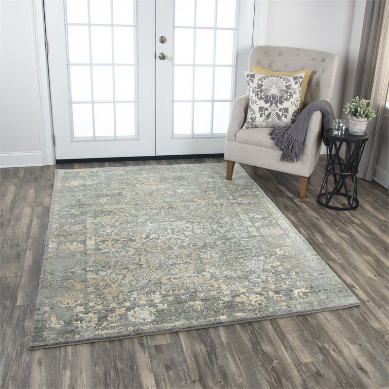 Alora Decor Essential 10' x 13' Classic/Modeled Gray/Ivory Hybrid Area Rug