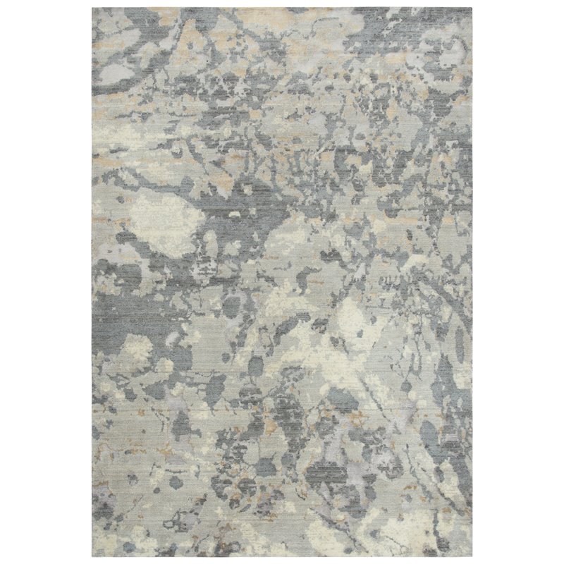 Alora Decor Essential 10' x 13' Abstract Gray/Ivory Hybrid Area Rug