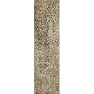 Alora Decor Euphoria 2'6&quot x 8' Damask Ivory/Gray/Rust/Blue Hybrid Area Rug