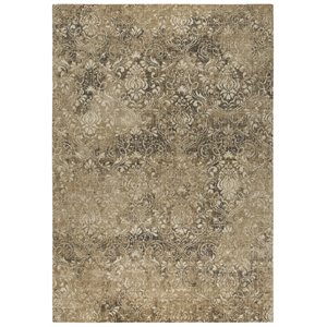 Alora Decor Euphoria 9' x 12' Damask Ivory/Gray/Rust/Blue Hybrid Area Rug