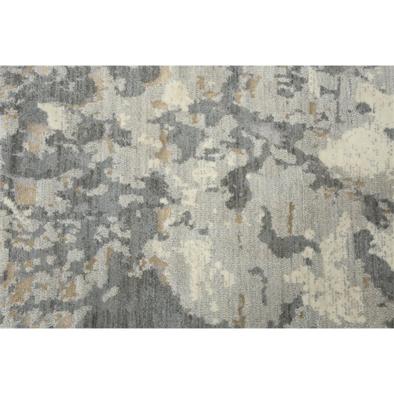 Alora Decor Essential 8' x 10' Abstract Gray/Ivory Hybrid Area Rug