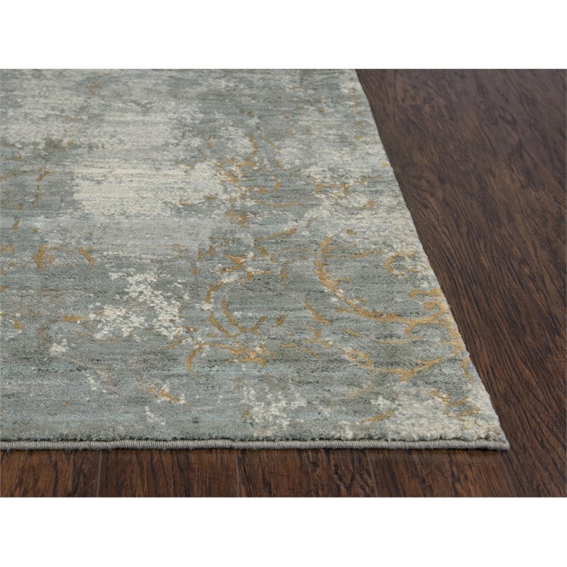Alora Decor Essential 10' x 13' Scroll Gray/Ivory Hybrid Area Rug