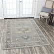 Alora Decor Euphoria 9' x 12' Distress Gray/Gray/Rust/Blue Hybrid Area Rug