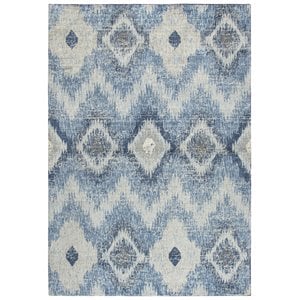 Alora Decor Euphoria 3' x 5' Chevron iKat Lt. Gray/Gray/Rust/Blue Hybrid Rug