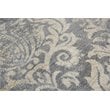 Alora Decor Euphoria 9' x 12' Damask Distress Gray/Gray/Rust/Blue Hybrid Rug