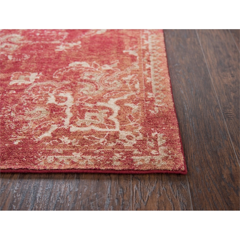 Alora Decor Euphoria 10' x 13' Distress Red/Gray/Rust/Blue Hybrid Area Rug