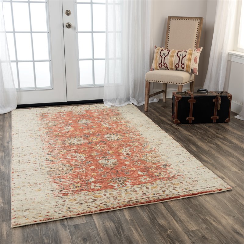 Alora Decor Infinity 10' x 13' Classical Red/Beige/Rust/Gold Hybrid Area Rug
