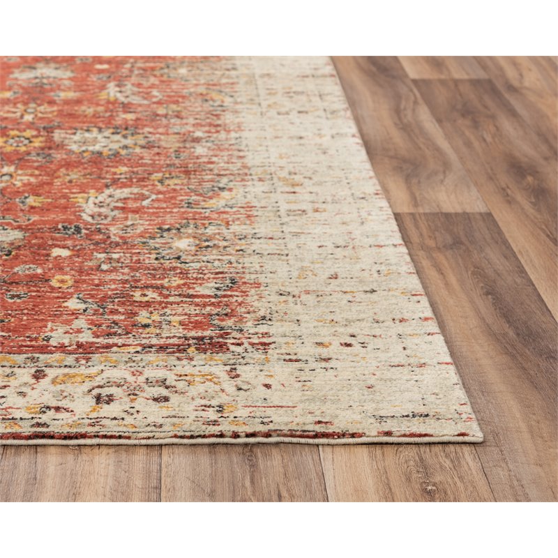 Alora Decor Infinity 10' x 13' Classical Red/Beige/Rust/Gold Hybrid Area Rug