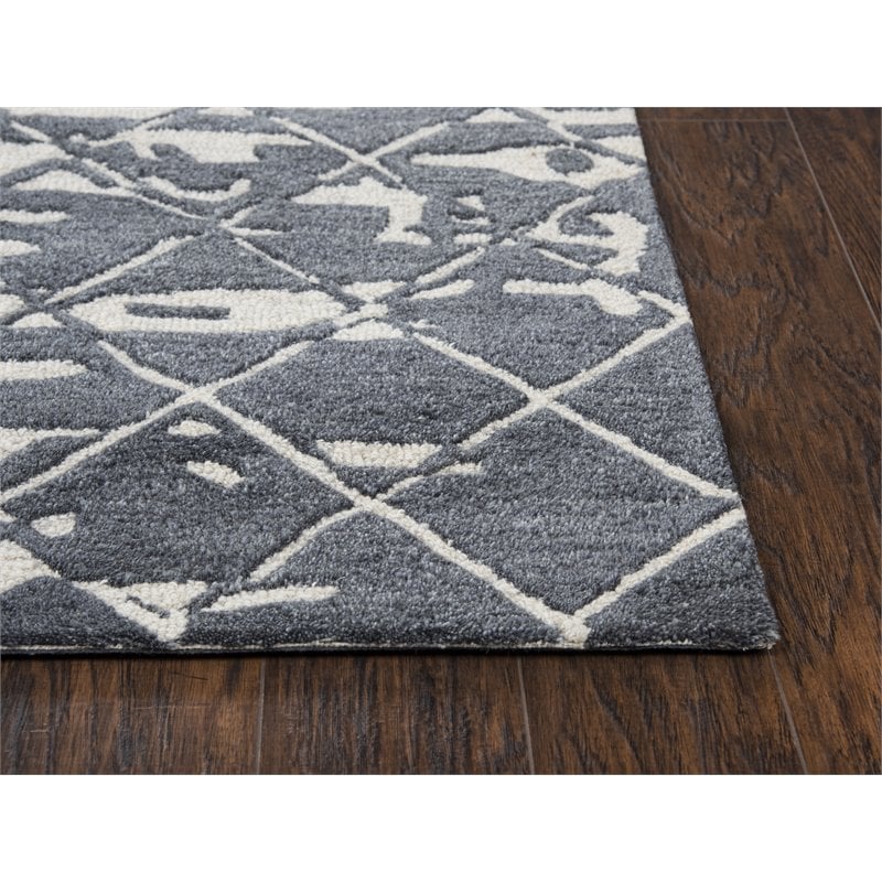 Alora Decor Geneva 5' x 8' Abstract Natural/Ivory Hand-Tufted Area Rug