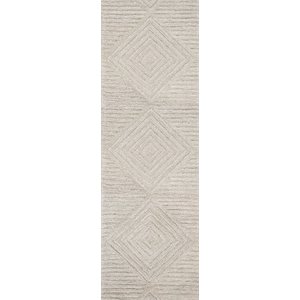 Alora Decor Geneva 2'6&quot x 8' Solid Natural/Ivory Hand-Tufted Area Rug