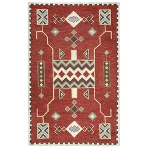 Alora Decor Durango 8' x 11' Southwest/Tribal Red/Multi Hand-Tufted Area Rug