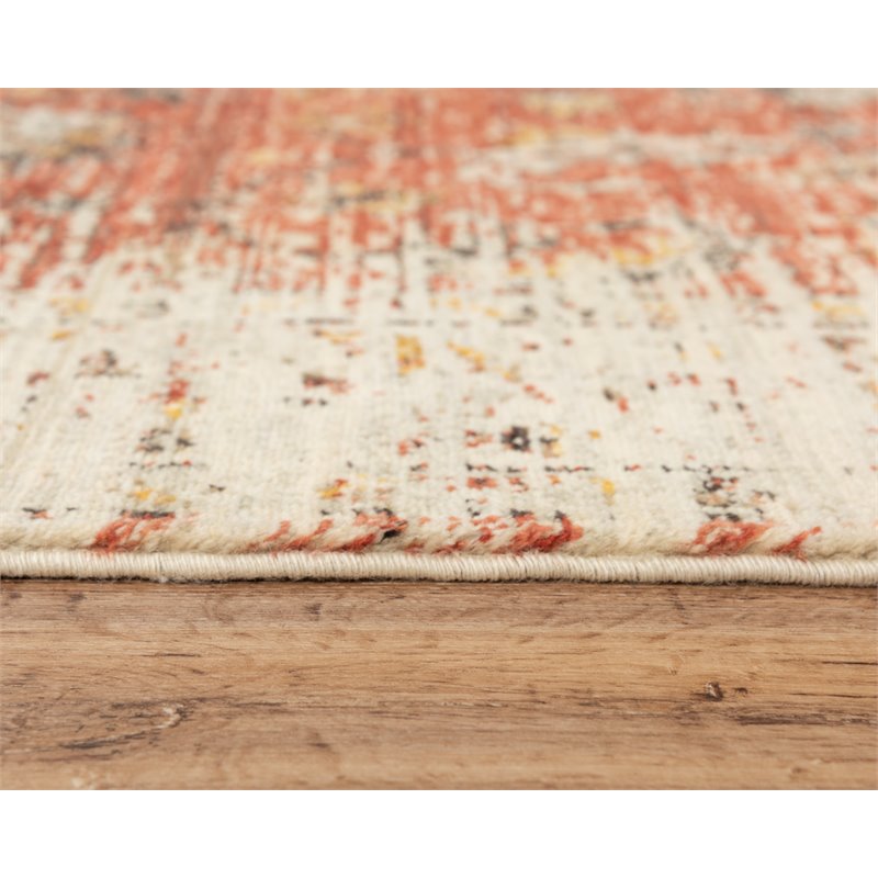 Alora Decor Infinity 9' x 12' Classical Red/Beige/Rust/Gold Hybrid Area Rug
