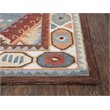 Alora Decor Itasca 5' x 8' Patchwork Red/Blue/Beige/Brown Hand-Tufted Area Rug