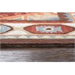Alora Decor Itasca 5' x 8' Patchwork Red/Blue/Beige/Brown Hand-Tufted Area Rug