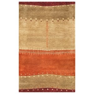 Alora Decor Desert 5' x 8' Abstract Maroon/Tan/Orange/beige Hand Tufted Area Rug