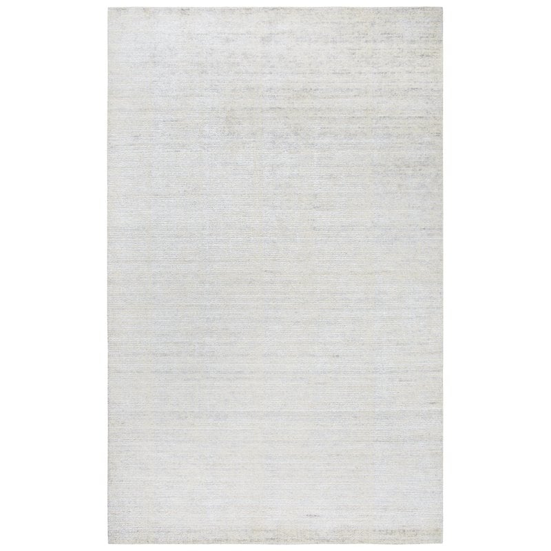 Alora Decor Demure 9' x 12' Solid Silver/Silver Hand-Loomed Area Rug