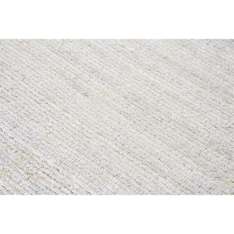 Alora Decor Demure 5' x 8' Solid Silver/Silver Hand-Loomed Area Rug