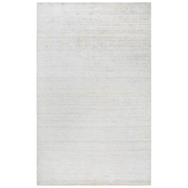 Alora Decor Demure 5' x 8' Solid Silver/Silver Hand-Loomed Area Rug