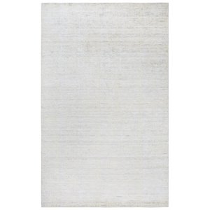 Alora Decor Demure 5' x 8' Solid Silver/Silver Hand-Loomed Area Rug