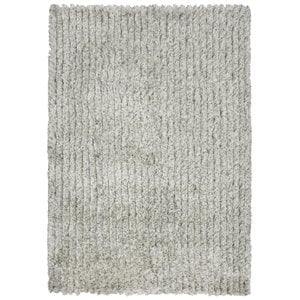 Alora Decor Eclipse 7'6&quotx9'6&quot Striped Shag White/Gray/Rust/Blue Tufted Area Rug