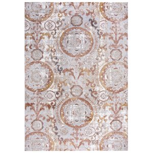 Alora Decor Lavish 5'3&quotx7'6&quot Geometric Beige/Gray/Rust/Blue Area Rug